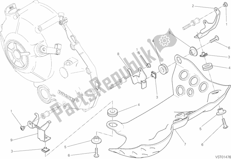 All parts for the Guard, Engine of the Ducati Scrambler Urban Enduro Thailand USA 803 2015